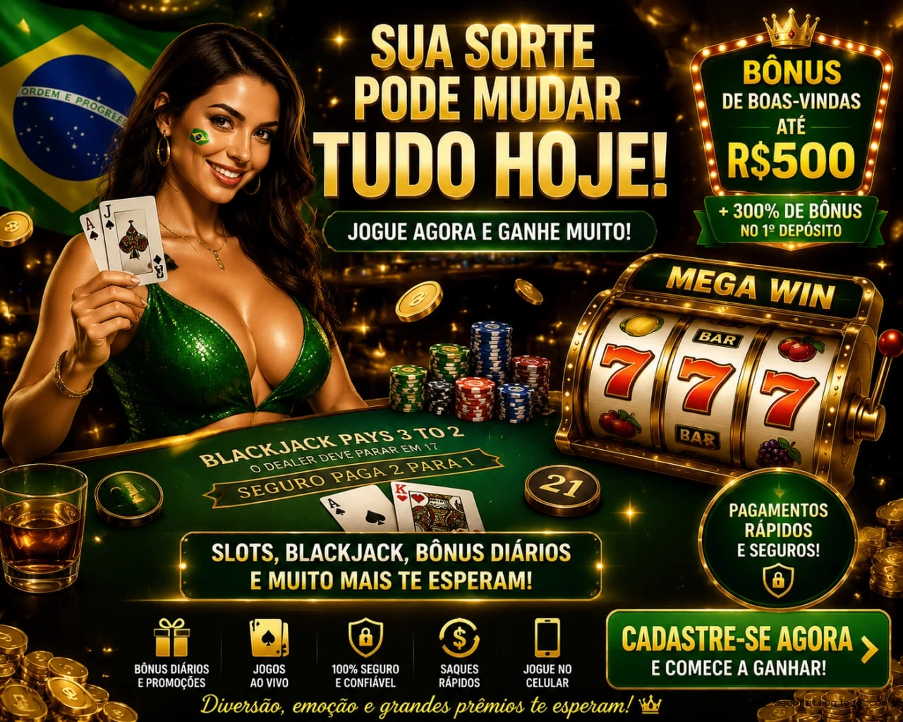 Jogos de Cassino Premium - Slots, Roleta, Blackjack e Dealer Ao Vivo